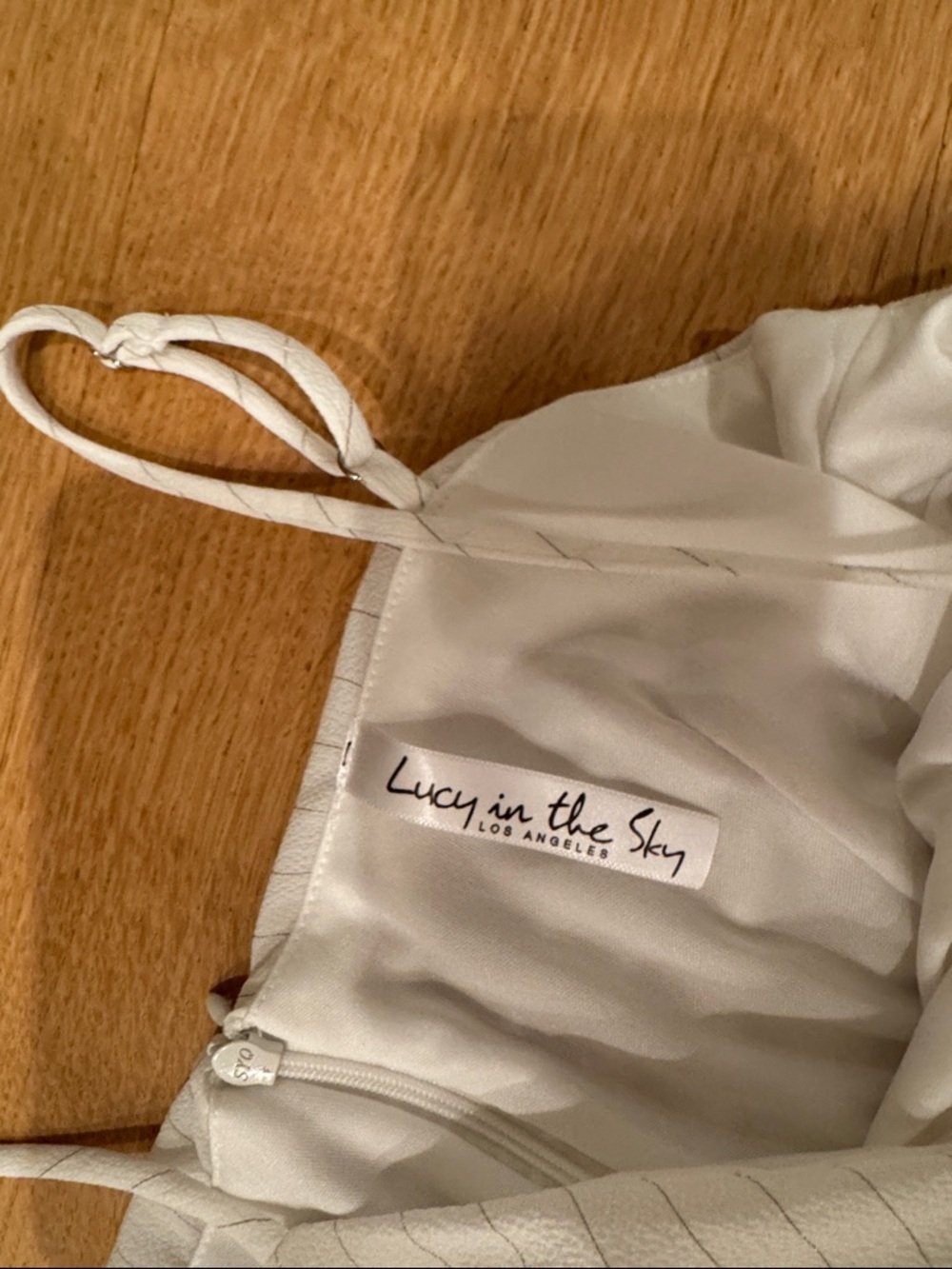 Lucy in the Sky White Spaghetti Strap Mini Dress - Picture 2 of 3